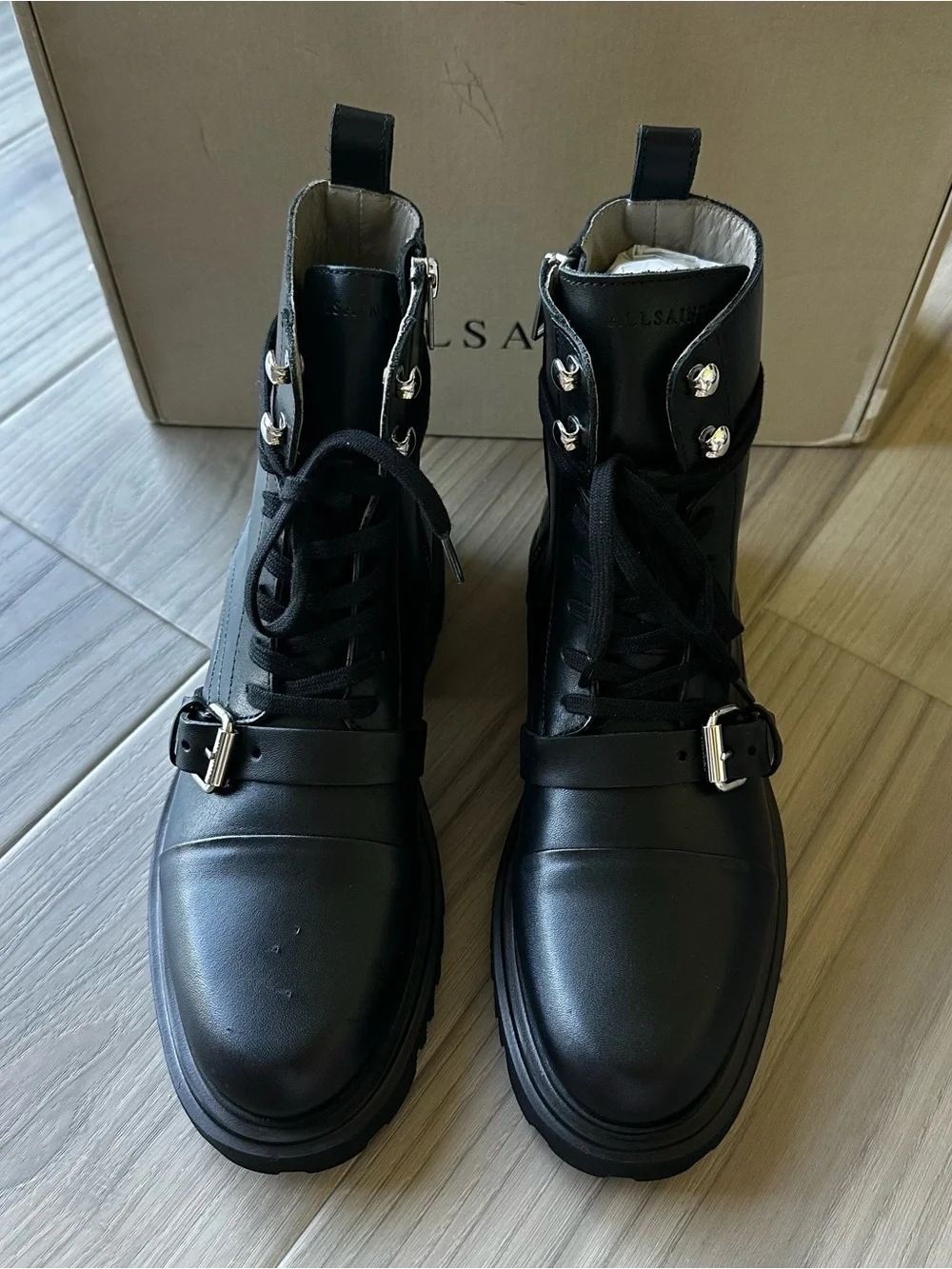 All Saints Black Tori Boots